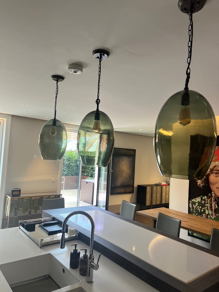 image for 3 large pendant lamps 