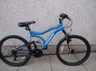 Muddy fox typhoon, Childs bike, suit age 9 to 12 years, 24 inch wheels, 18 gears, dual suspension