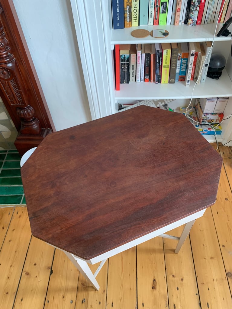 Tall wooden side table