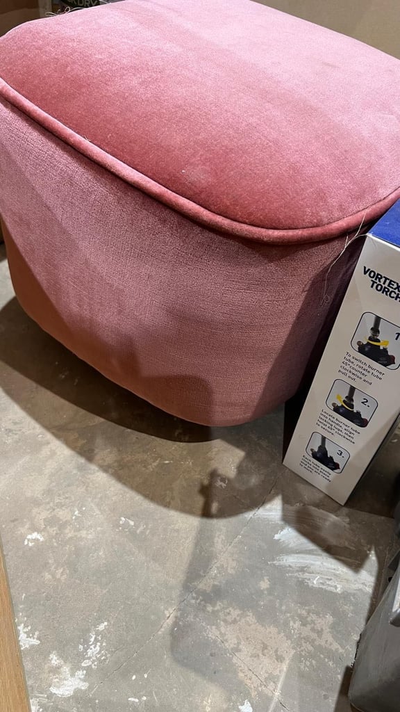 image for Pink pouffe foot stool