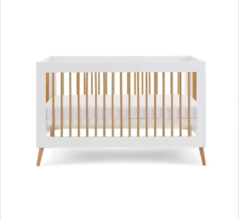 Maya cot bed from OBaby. White colour. 