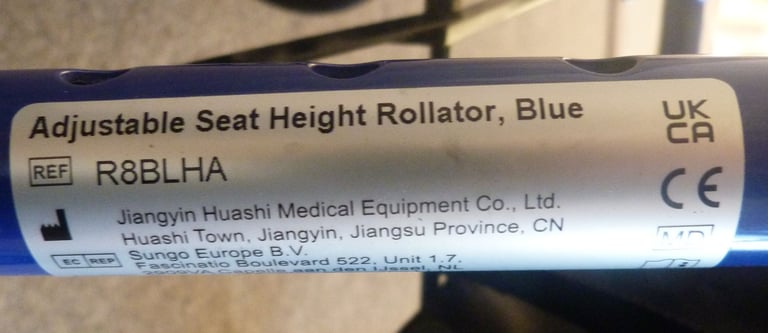 DRIVE - BLUE 4 WHEEL ROLLATOR - FULLY ADJUSTABLE (Handle & Seat Height) - LIGHTWEIGHT - BRAND NEW !!