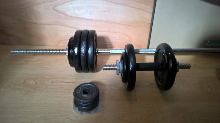 image for 6'' York Barbell and Dumbbell with Cast Iron Weights.