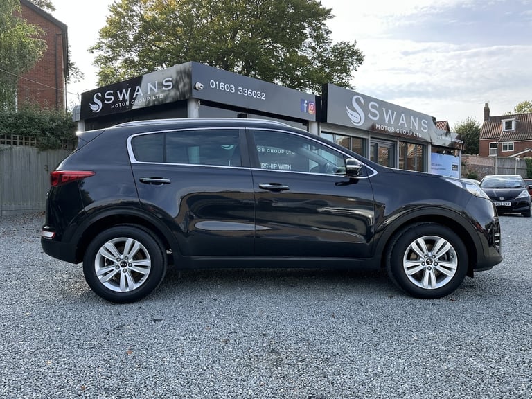 2016 Kia Sportage 1.6 GDI 2 Petrol Manual 5 Door SUV Black