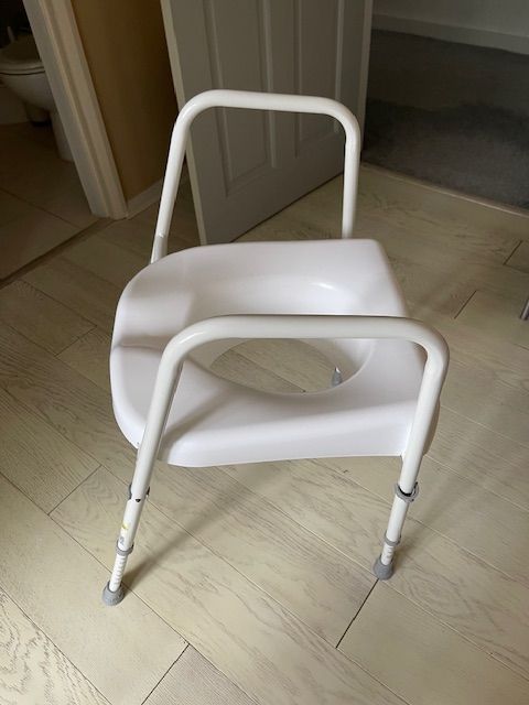 image for Adjustable Raised Toilet Seat with Support