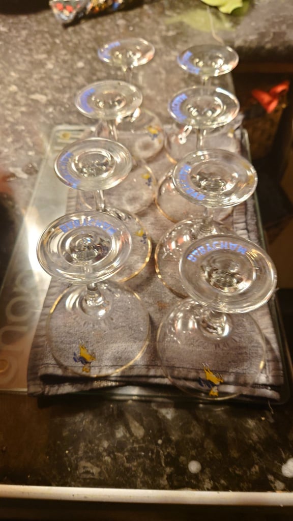 Babysham glasses x 9 