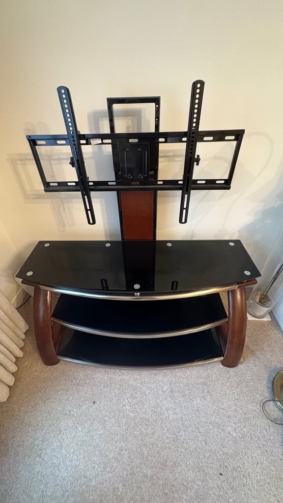 image for Wooden and glass TV stand 