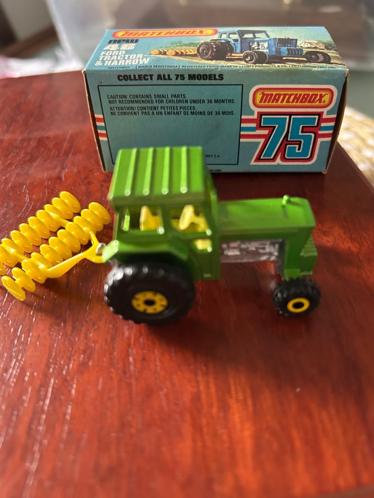 image for Vintage No 46 Matchbox Ford Tractor and Harrow boxed