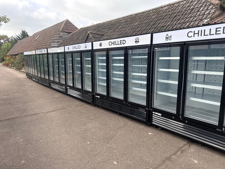 Commercial upright display fridge or freezer double triple single available new 