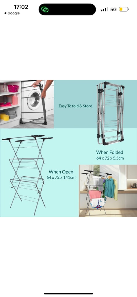 3 tier airer drying clothing rack
