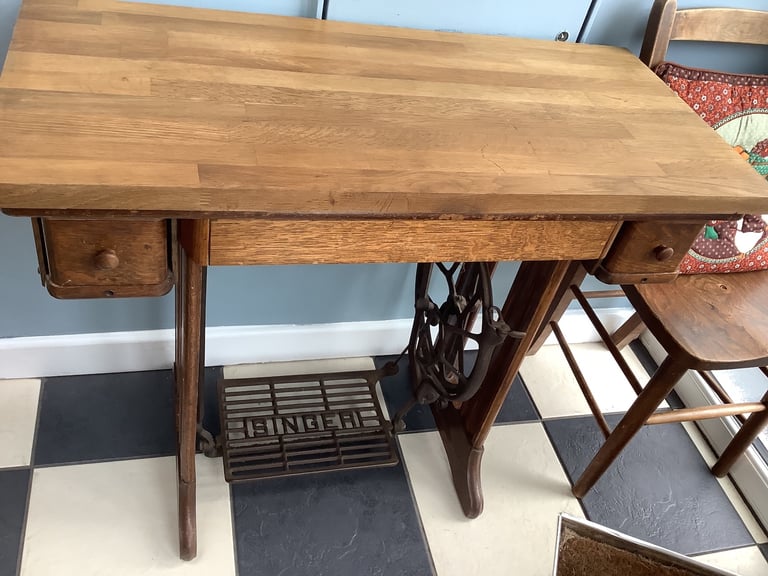 image for UPCYCLED SINGER TREADLE SEWING MACHINE