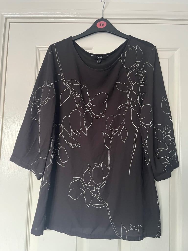 image for Black mid sleeve nlouse