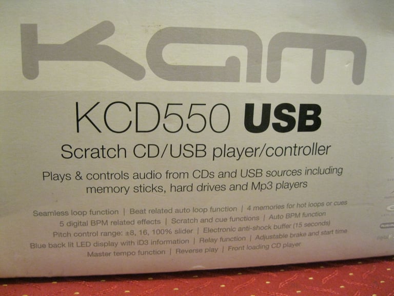 DJ EQUIPEMENT KAM KCD 550 CD SCRATCH CD USB PLAYER CONTROLLER LEICESTER LE4 5DJ