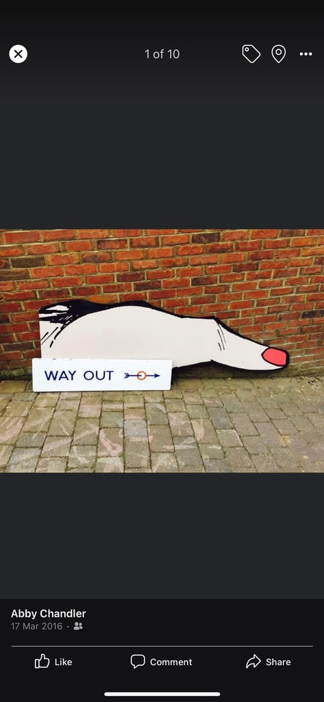 huge acrylic hand finger sign ornament advertising board 