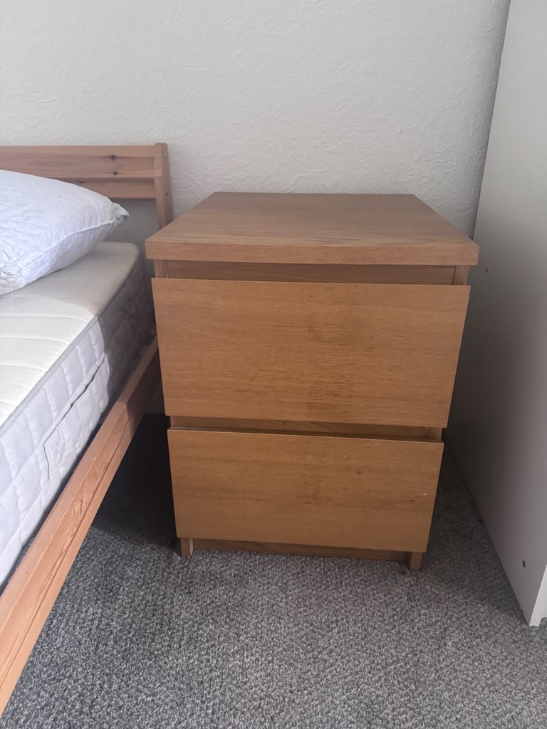 IKEA oak bedside table – great condition