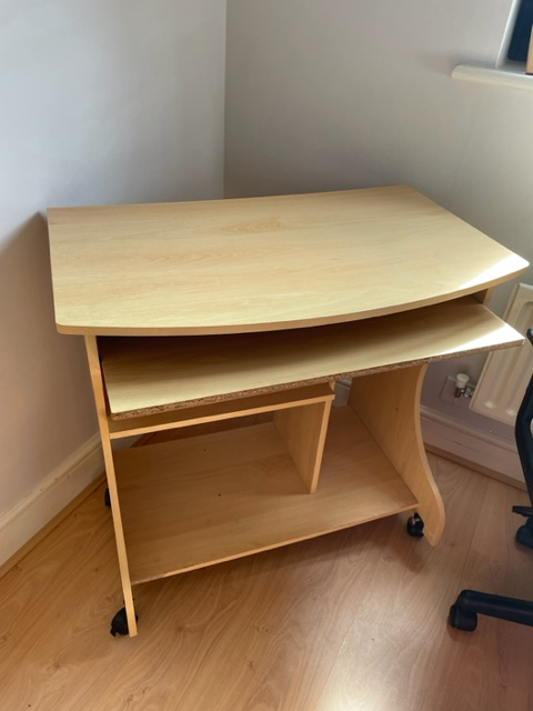 Argos home office desk - beech effect
