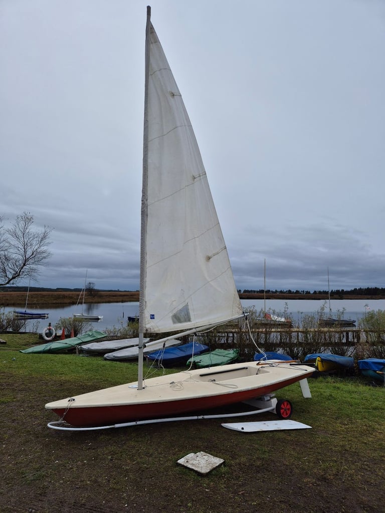image for Laser sailing dinghy with launching trolley