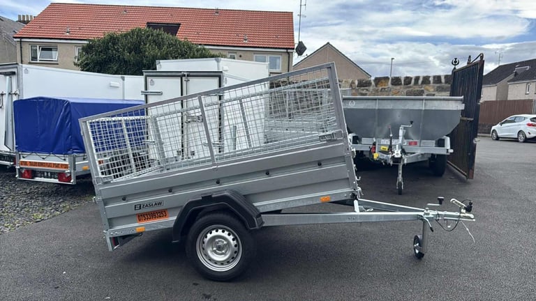 Brand new Zaslaw 205SU 7ft x 4ft single axle tipping trailer with 60cm mesh