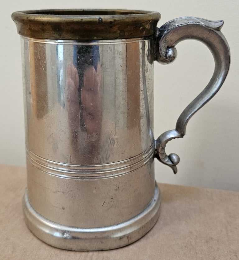 Vintage Sheffield Pewter Collectable Beer Tankard