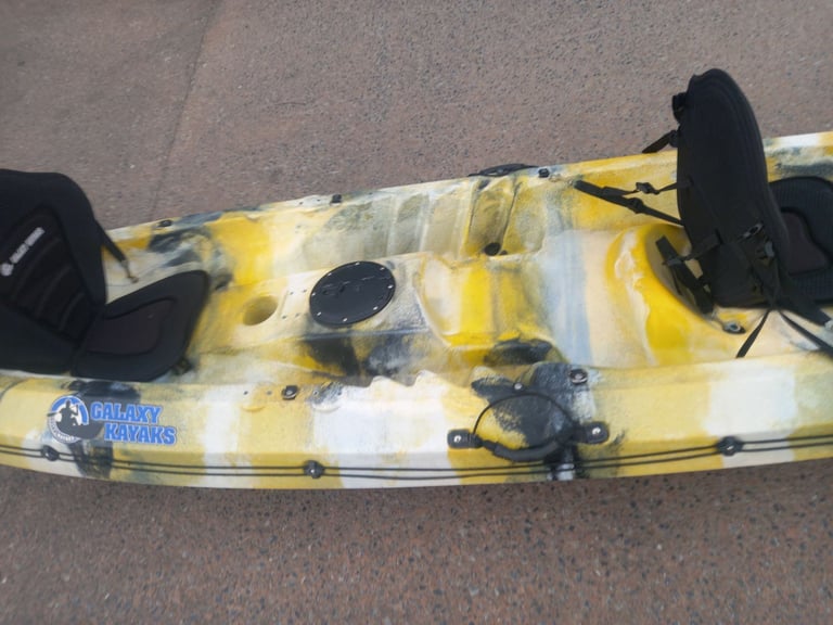 Galaxy 2+1 seats Kayak Good used condition  Comes with 2 seats and 2 paddles