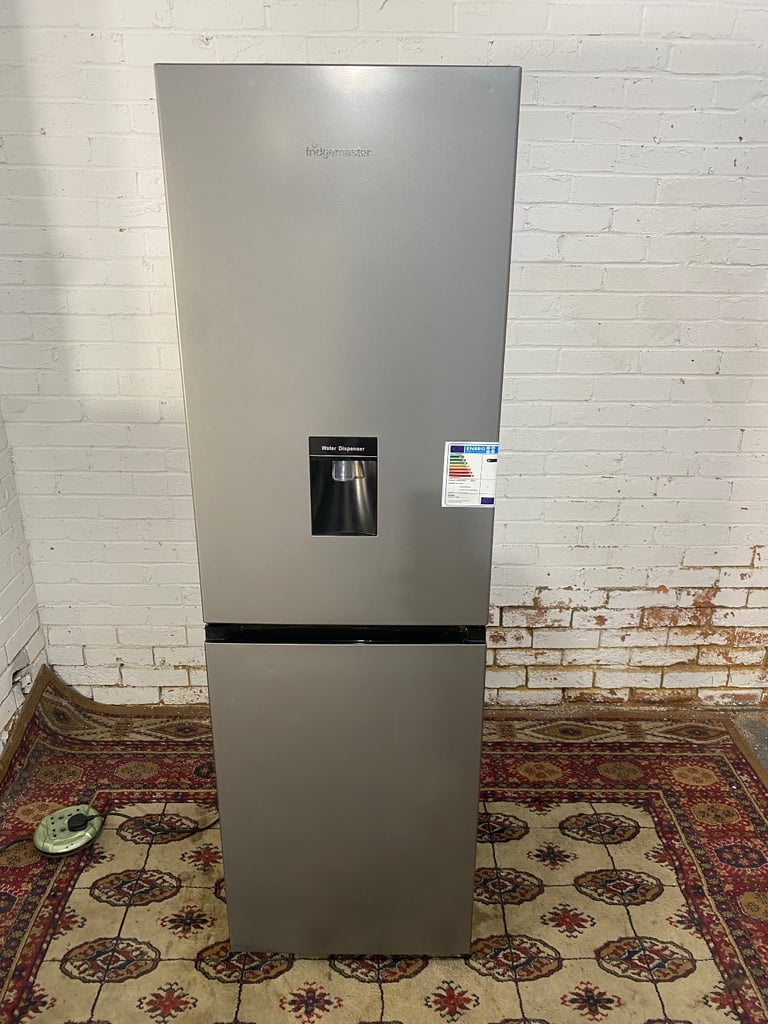 🚚Tall FridgeMaster Grey Fridge Freezer With Water Dispenser Frost Free For Sale 