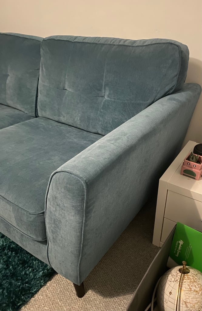 DFS Teal 3 Seater Sofa