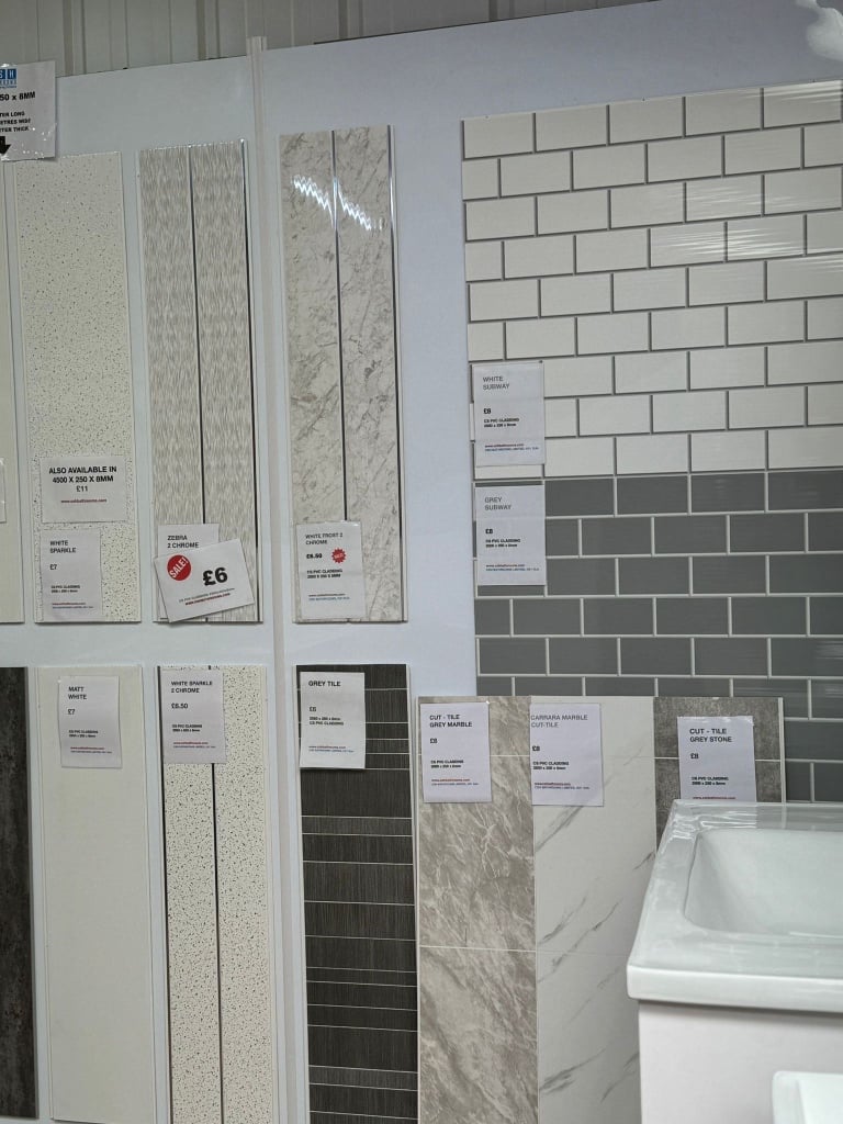 PVC Cladding 2950x250x8mm, wall & ceiling wetwall bathrooms cladding