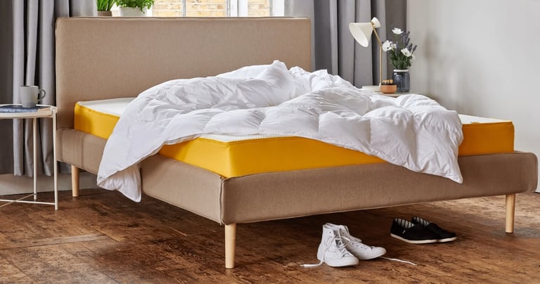 Double Bed Frame + Eve Premium Mattress For Sale