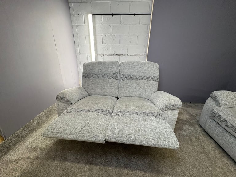 Grey 3 seater and 2 seater recliner sofa set DELIVERY AVAILABLE!