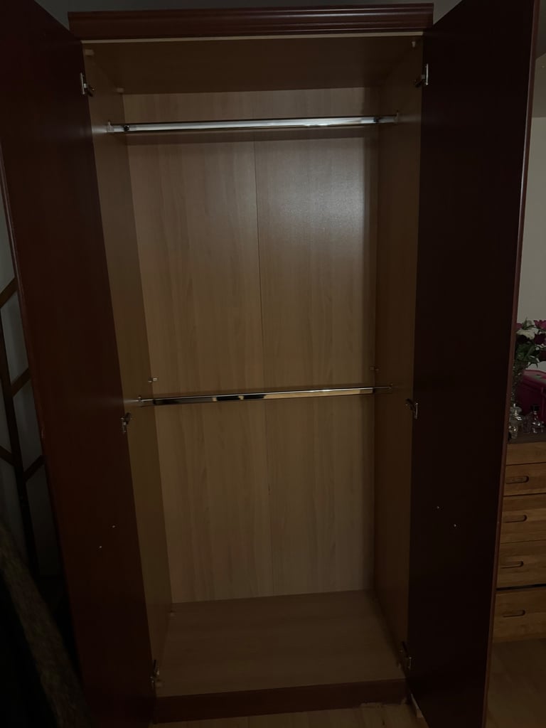 Wooden Two Door Wardrobe