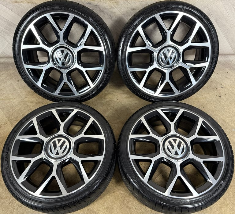 image for 17'' GENUINE VW UP UP! GTI BLACK DC 1S OSWALD ALLOY TYRES