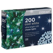 NEW Everyday 200 Cool White Ultra Bright LED Chaser Lights Xmas Christmas Sparkle 17m Indoor Outdoor