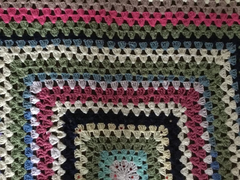 Hand made crochet blanket newc