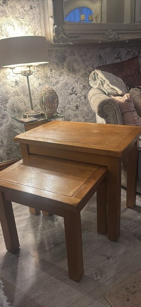 image for Oak nest of tables 