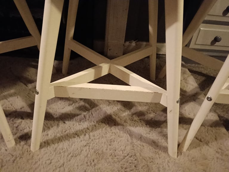 Four IKEA fanbyn bar stools