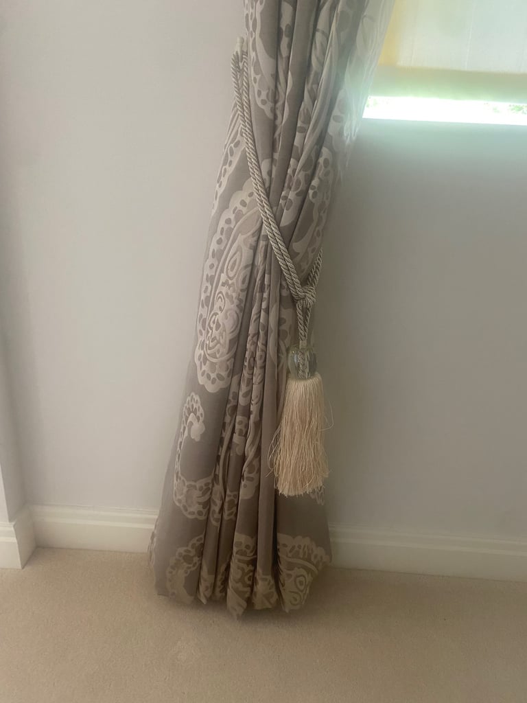 False Beige Curtains 