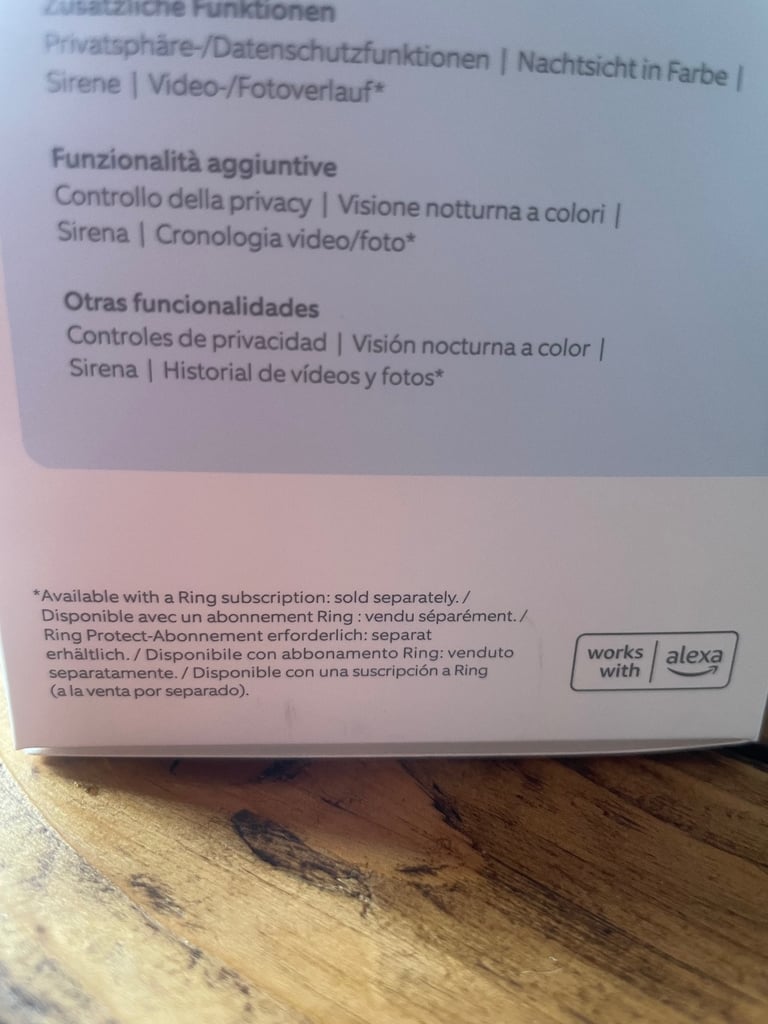 NEW Ring Indoor Camera 1080p HD Video Plug In