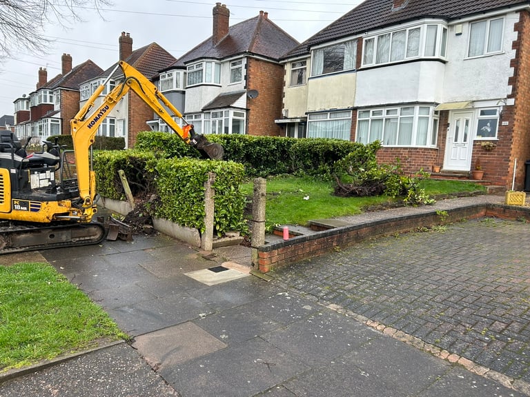 Driveway & micro digger hire with driver 