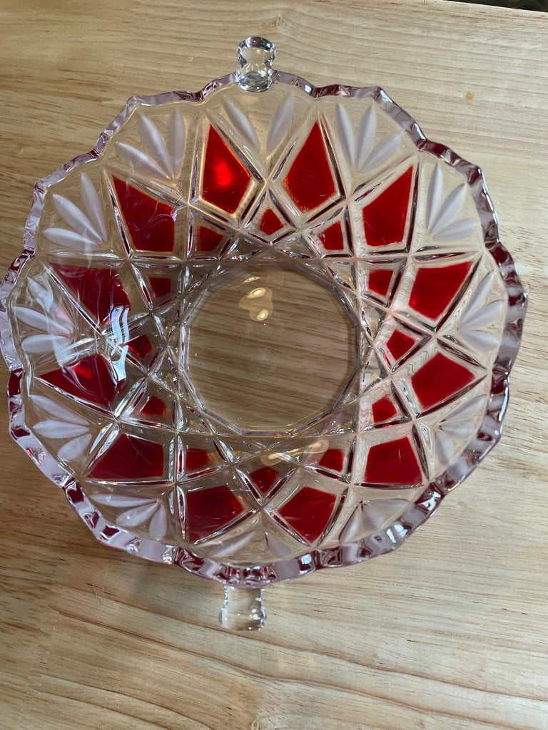 image for Mikasa Celebration Red/Clear Crystal Bowl