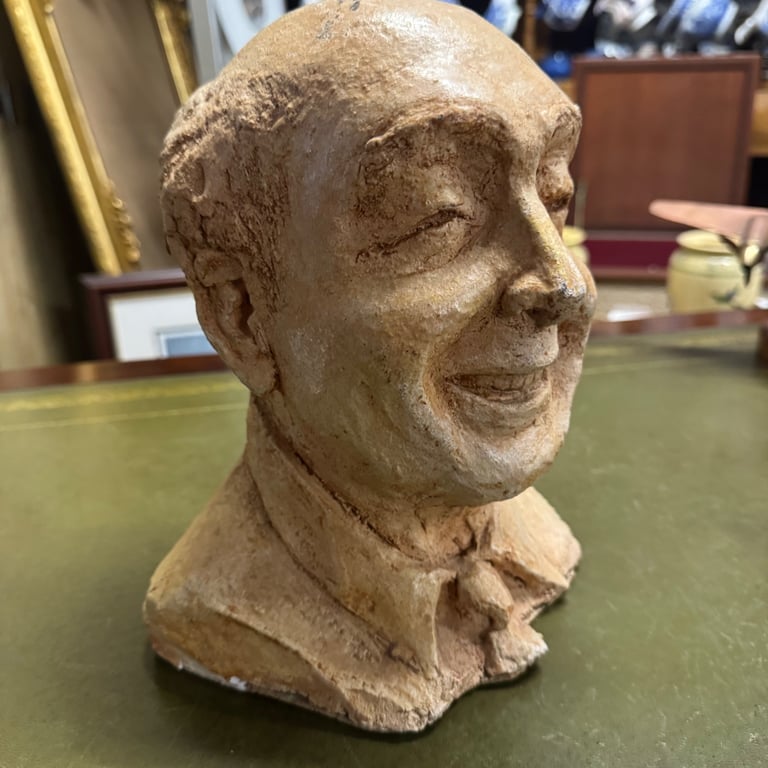 Plaster portrait bust — unsigned, c.20th century — 25 cm tall 