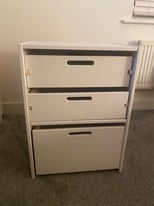 X2 white bedside cabinets 