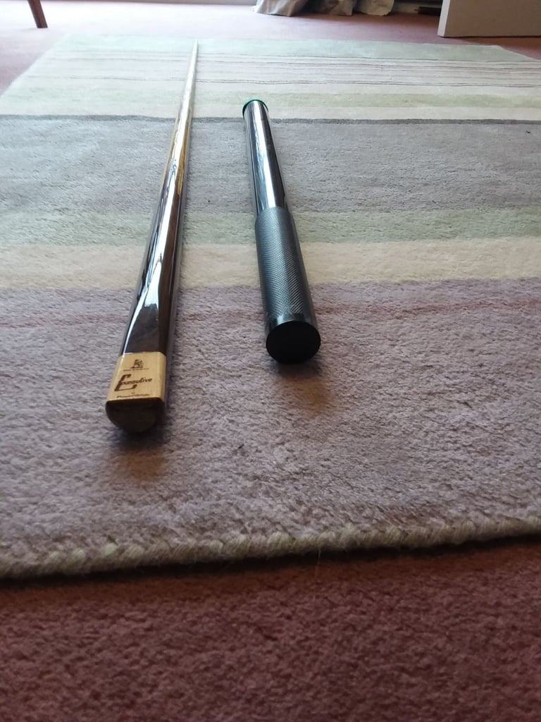 image for SNOOKER CUE POWERGLIDE EXECUTIVE (PRISTINE) & CASE & PUSH ON EXTENSION