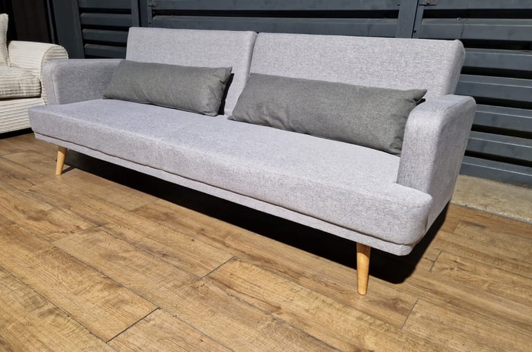 Barely Used Fabric 3 Seater Clic Clack Sofa Bed