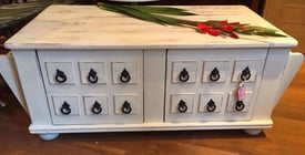 Distressed Painted Coffee Table / TV Unit - Shabby Chic