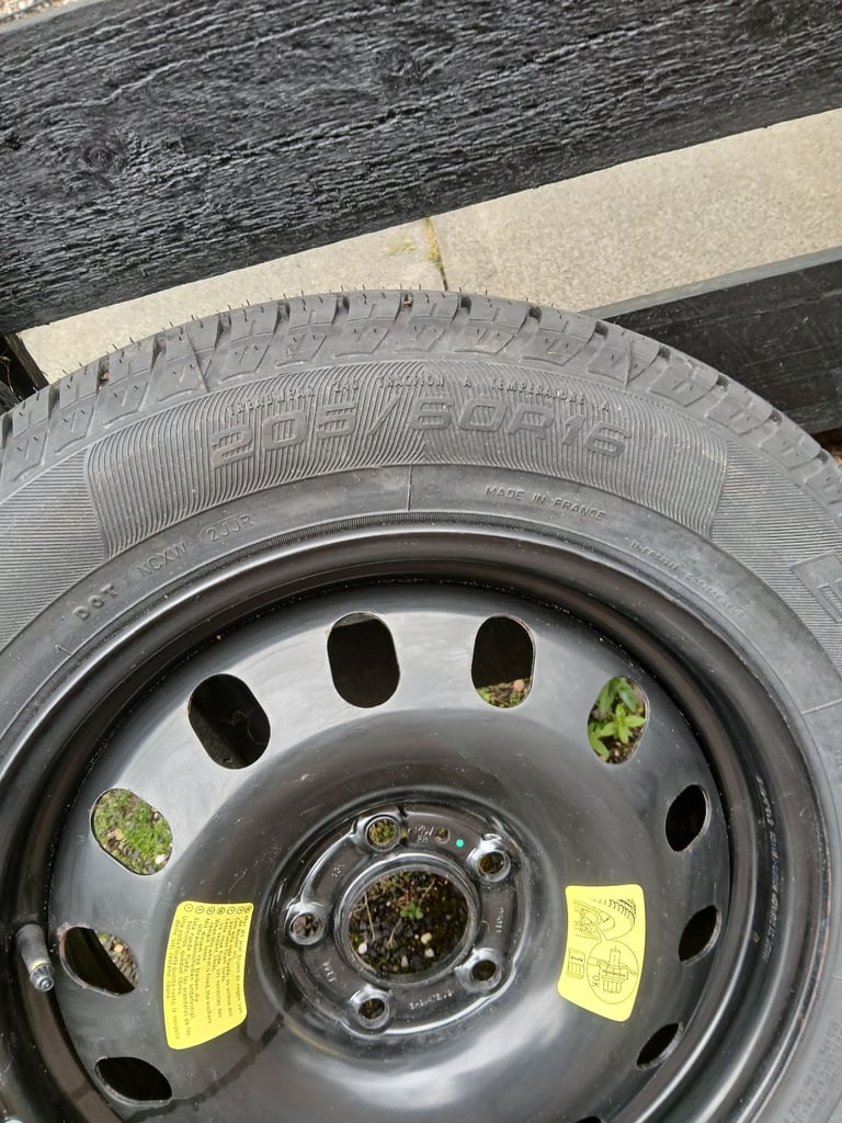 Brand new tyre on a 5 stud steel wheel