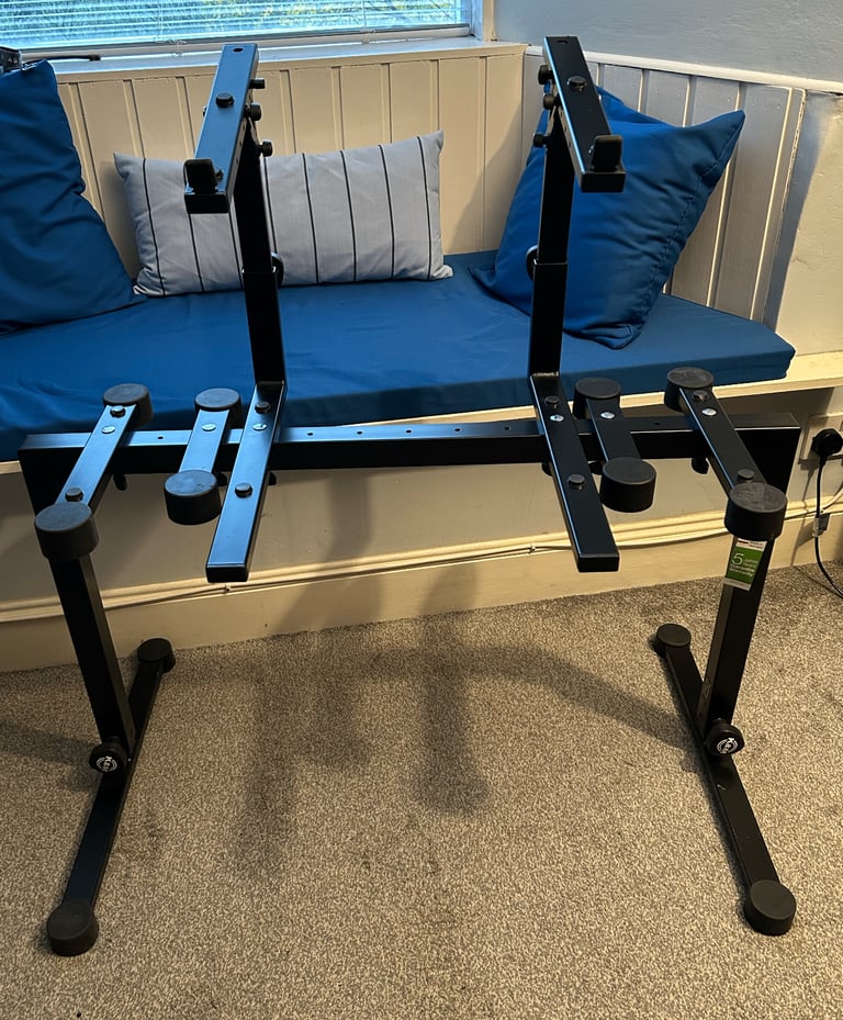 K & M Omega Keyboard stand with Synth Extension and Extra long Strut Extensions