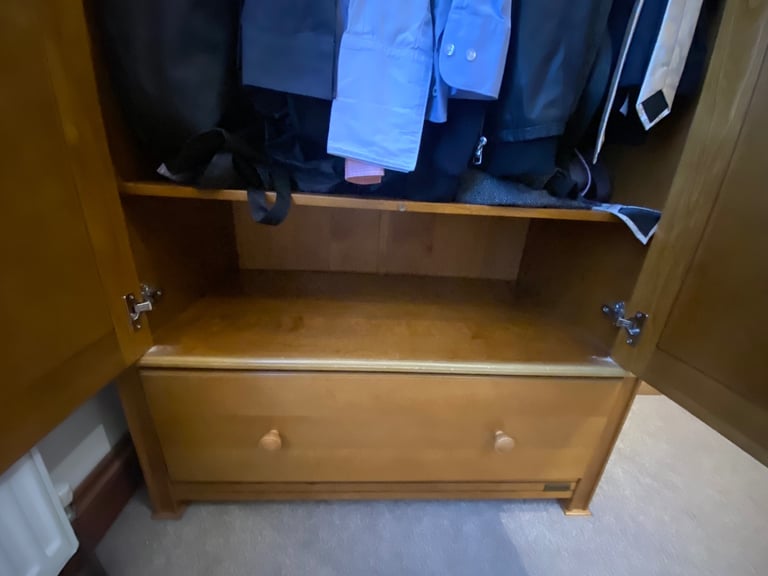 Beautiful Solid Wood Nursery Furniture Set - Cot Bed, Wardrobe & Chest of Drawers