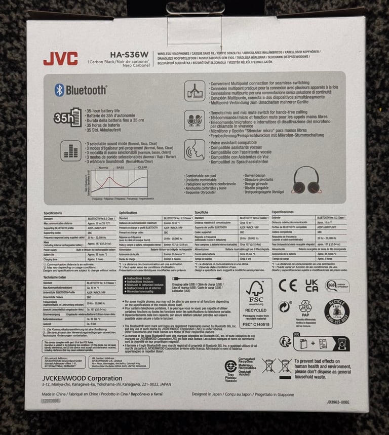 JVC Deep Bass HA-S36W