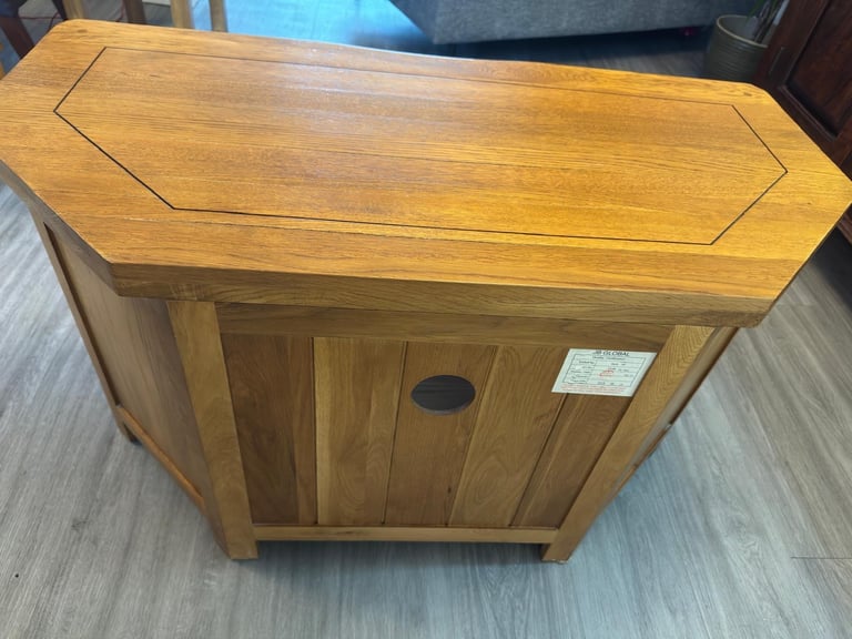 Rustic Solid Oak TV Unit Sideboard 