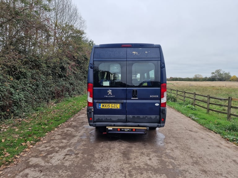 2015 Peugeot Boxer Red LWB 12 Seat Minibus  Drives Perfect  Disability Access